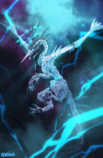 2019 claws digital_media_(artwork) dragon feral flight_rising hi_res horn male membrane_(anatomy) membranous_wings open_mouth ravoilie ridgeback_dragon scales scalie solo spines teeth tongue western_dragon wings // 1000x1530 // 1.8MB