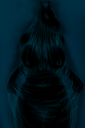 2:3 anthro big_breasts black_and_blue blue_background blue_theme breasts creepy equid equine female ghost hi_res hladilnik horse mammal mare_in_black monochrome nightmare_fuel nipple_outline simple_background solo spirit // 1280x1920 // 1.1MB