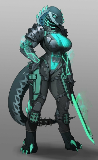 2019 absurd_res anthro armor big_breasts bioluminescence breasts bulletproof_vest claws cleavage clothed clothing curvy_figure densantra_(deathhydra) energy eyebrow_piercing facial_piercing female full-length_portrait furgonomics furry-specific_piercing futuristic futuristic_armor futuristic_clothing glowing glowing_claws glowing_eyes glowing_horn glowing_markings green_eyes hi_res horn jewelry long_tail looking_at_viewer markings melee_weapon midriff navel non-mammal_breasts pgm300 piercing portrait raptor_claws reptile scalie science_fiction seductive sharp_claws sharp_teeth simple_background smoke snake snake_hood snake_hood_piercing solo spikes standing sword tactical_gear tail_armor teeth tight_clothing toe_claws weapon // 1790x2923 // 476.7KB