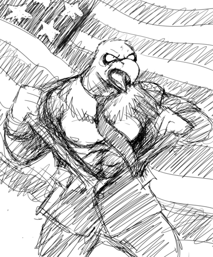abs accipitrid accipitriform american_eagle angry animal_head anthro avian bald_eagle beak bird black_and_white clothing eagle flag for_a_head hi_res hladilnik male military monochrome muscular muscular_anthro muscular_male necktie open_mouth sea_eagle solo stars_and_stripes undressing united_states_of_america // 1061x1280 // 1.6MB