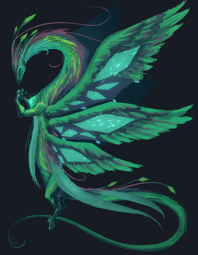 2019 absurd_res ambiguous_gender claws digital_media_(artwork) dragon feathered_dragon feathered_wings feathers feral floverale-hellewen hi_res solo wings // 2250x2900 // 3.3MB
